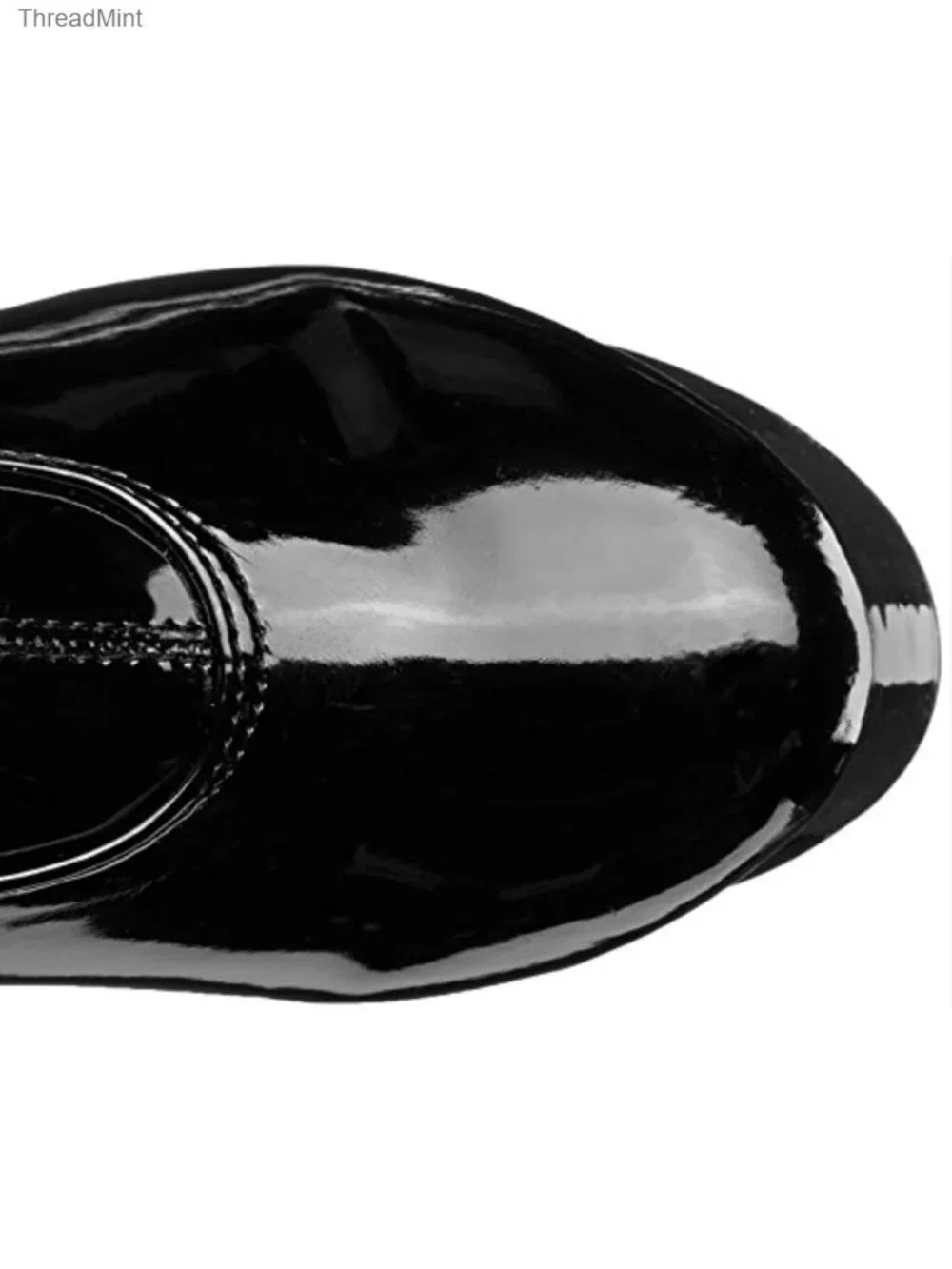 Over-the-Knee Stretch Patent Leather Platform Boots 25